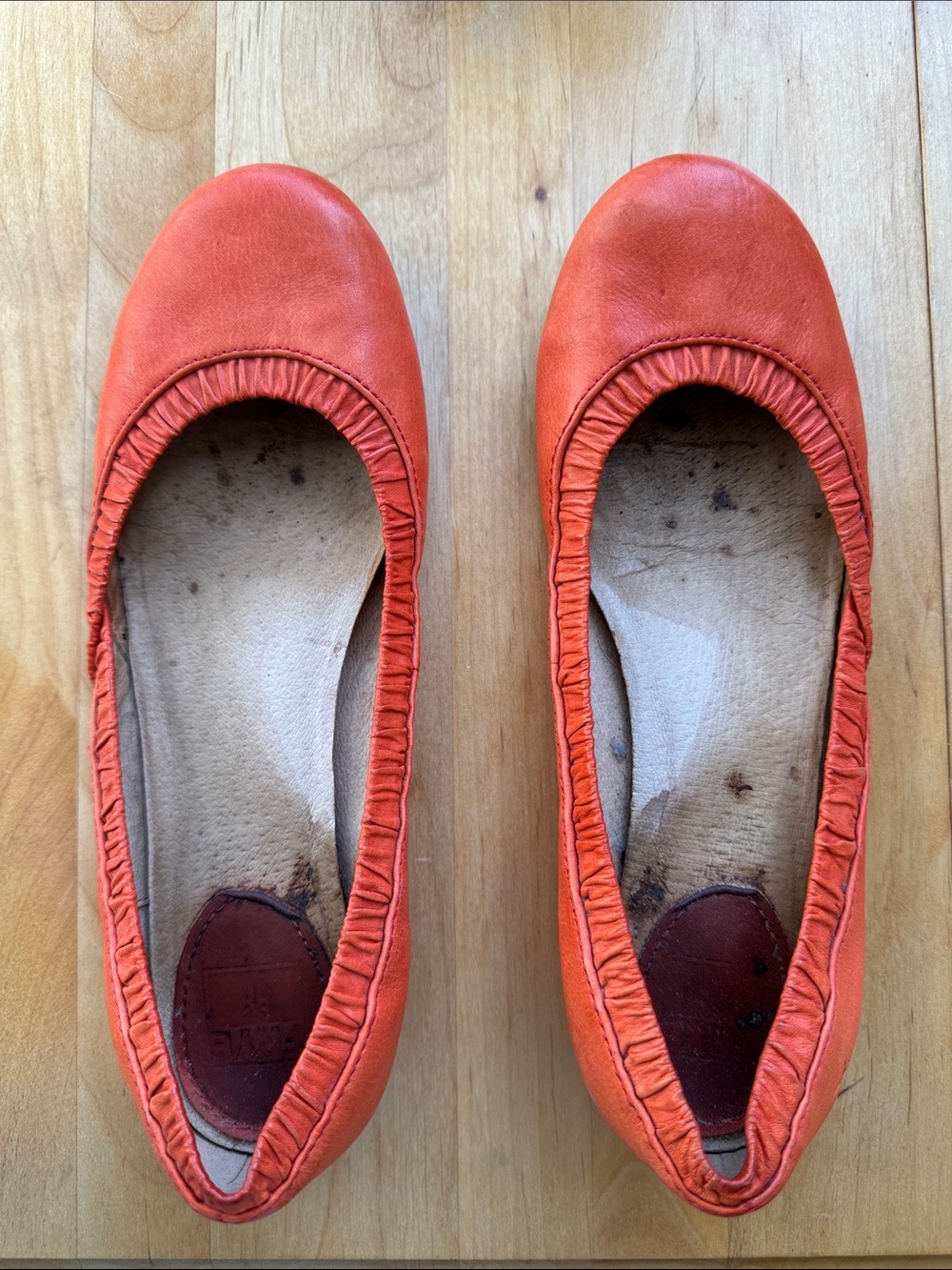 Frye’s Molly Orange Leather Ballet Flat